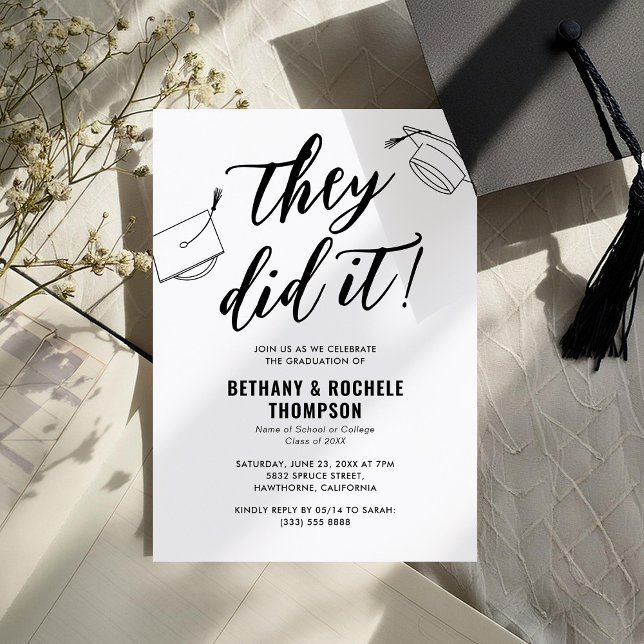 Invitation Ils L'Ont Fait Parti De La Graduation Commune (Créateur téléchargé)