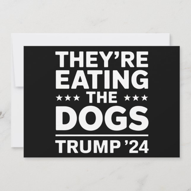 Invitation Ils mangent les Chiens Drôle Drôle Débat Trump Cit (Devant)