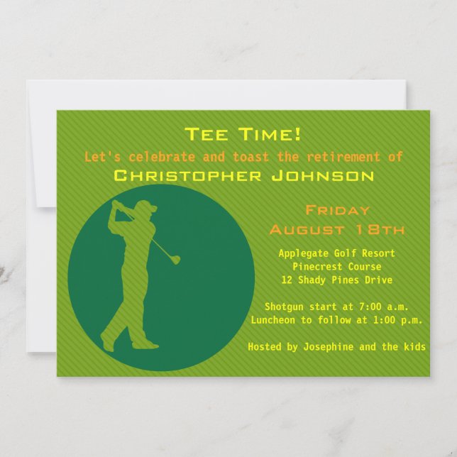 Invitation Image de l'invitation du golfer Retirement Party (Devant)