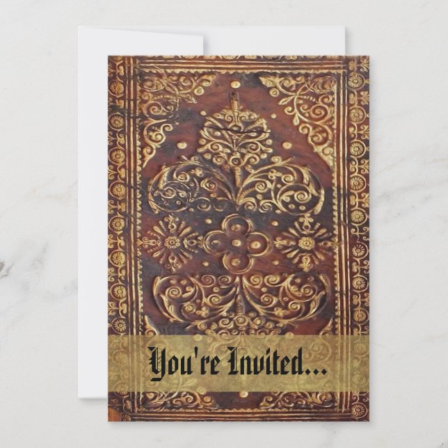 Invitation Image vintage du livre d'antiquités (Devant)