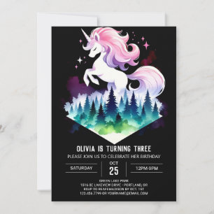 Invitation Imaginaire Cheval adorable Anniversaire