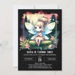 Invitation Imaginaire Cute Fairy Anniversaire