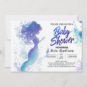 Invitation Imaginaire de coquillage : Baby shower de sirène