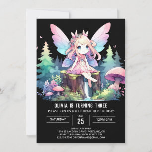 Invitation Imaginaire Design Fairy Anniversaire