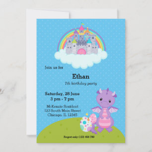 Invitation Imaginaire Dragon Kids Party