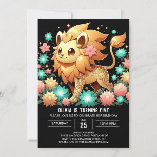 Invitation Imaginaire Lion numérique anniversaire