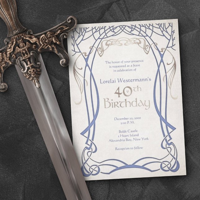 Invitation Imaginaire médiéval 40e anniversaire (Créateur téléchargé)