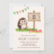 Imaginaire mignon Happy Hedgehog Forest Anniversai