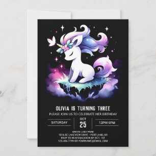 Invitation Imaginaire Minimaliste Cheval Anniversaire