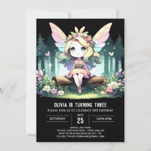 Invitation Imaginaire personnalisé Fairy Anniversaire