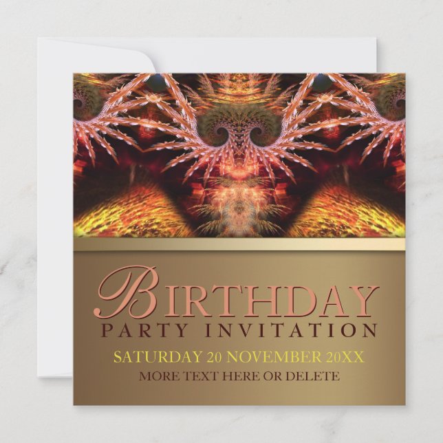 Invitation Imaginaire Trance Golden Anniversaire Fête Invitat (Devant)