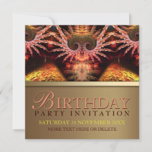 Invitation Imaginaire Trance Golden Anniversaire Fête Invitat