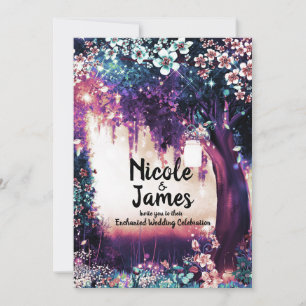 Invitation Imaginaire Woodland Enchanted Mariage forestier d'