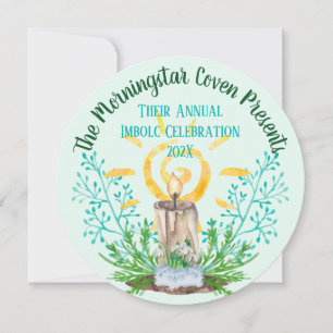 Invitation Imbolc Spiral Soleil Wicca Sabbat