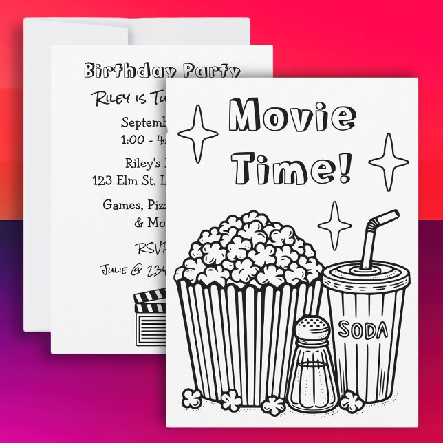 Invitation iMovie Heure Thématique Anniversaire (Créateur téléchargé)