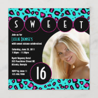 Invitation impertinent de photo de sweet sixteen