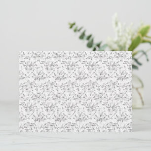 Invitation Impression botanique monochrome sans couture