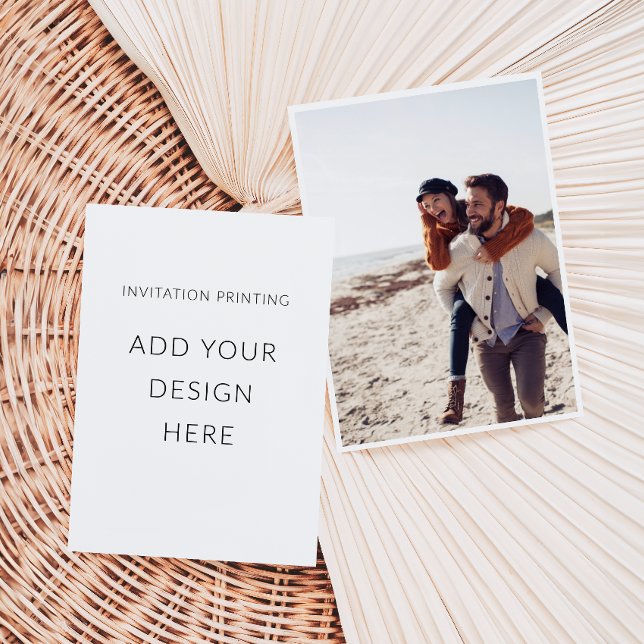 Invitation Impression de carton d'invitation photo portrait 5 (Wedding Photo Invitation Printing )