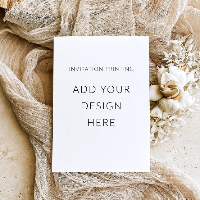 Invitation Impression de carton d'invitation portrait 5" x 7" (Zazzle Invitation Printing )
