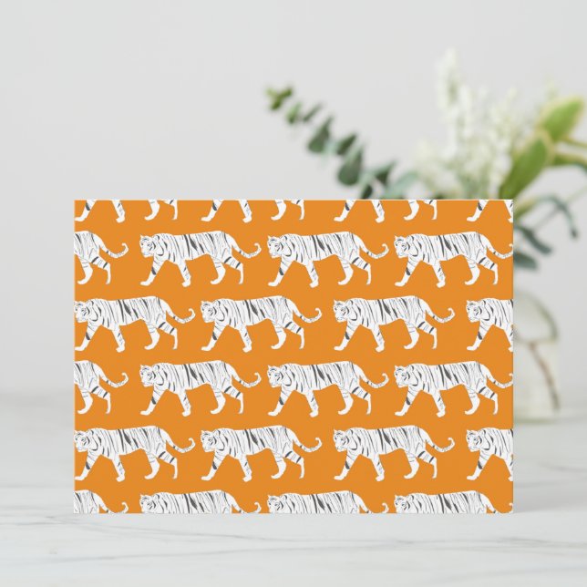 Invitation Impression de tigre orange (Debout devant)