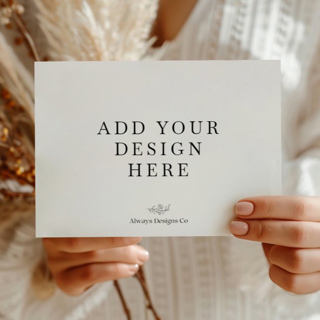 Invitation Impression d'invitations au format paysage 5x7" (Créateur téléchargé)