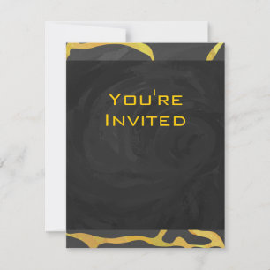 Invitation Impression Giraffe noir et jaune