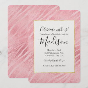 Invitation Impression Glam Pink Zebra