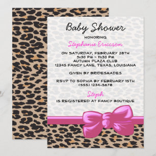 Invitation Impression léopard, Taches, Léopard marron, Baby S