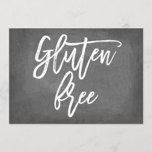 Invitation Impression typographique chic Gluten Free sur tabl