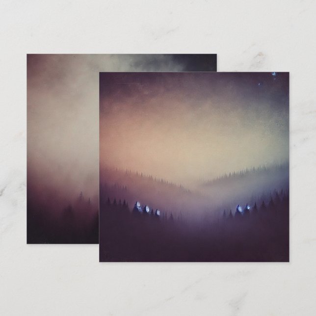 Invitation Imprimable Bouchon Ombre Automne Dusky Morning (Devant / Derrière)