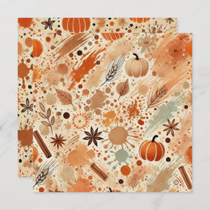 Invitation Imprimable Citrouille d'aquarelle automatique