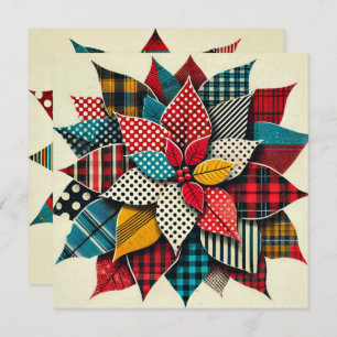 Invitation Imprimable Collage Pop Art Poinsettia Scrapbook