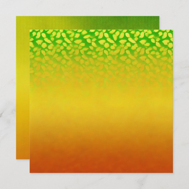 Invitation Imprimable Fond automatique Feuilles Ombre Scrapbo (Devant / Derrière)