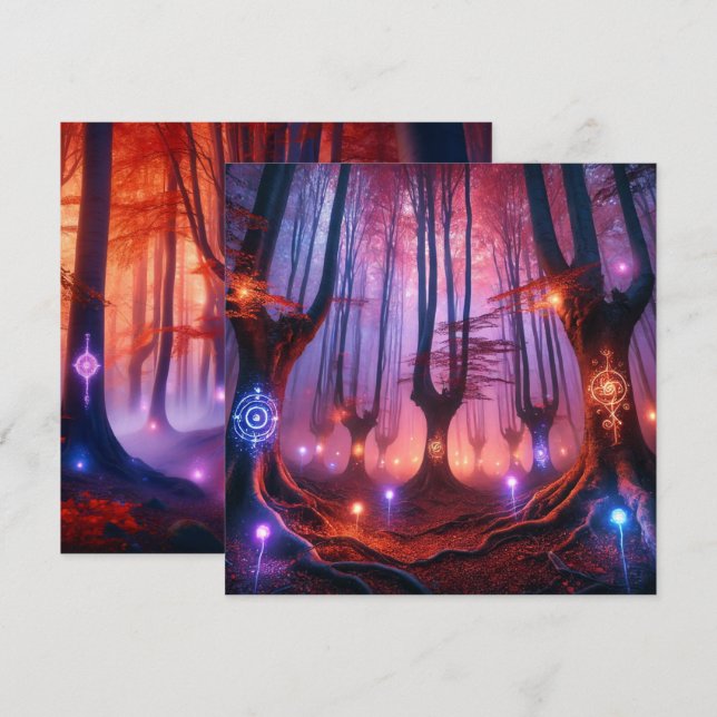 Invitation Imprimable Livre blanc sur la forêt de Whimsigoth (Devant / Derrière)