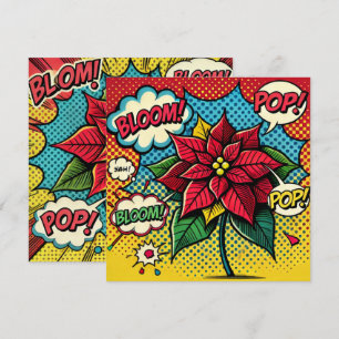 Invitation Imprimable Pop Art Comic Livre Poinsettia Scrapboo