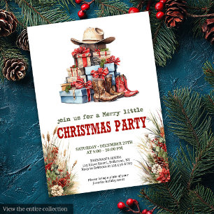 Invitation imprimable pour un Noël de cow-boy du F