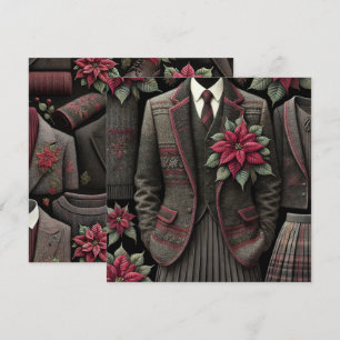 Invitation Imprimable Sombre Uniforme Universitaire Poinsetti