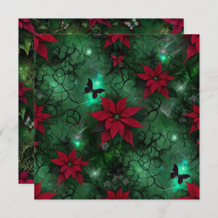Invitation Imprimable Witchy Magic Forest Poinsettia Scrapboo