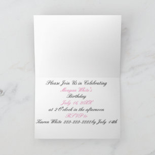 Invitation Imprimé Zèbre Princesse