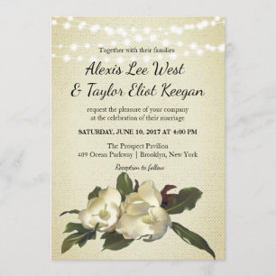 Invitation In Love - Vintage Magnolia Floral Mariage