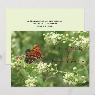 Invitation In Loving Memory Celebration of Life Butterfly
