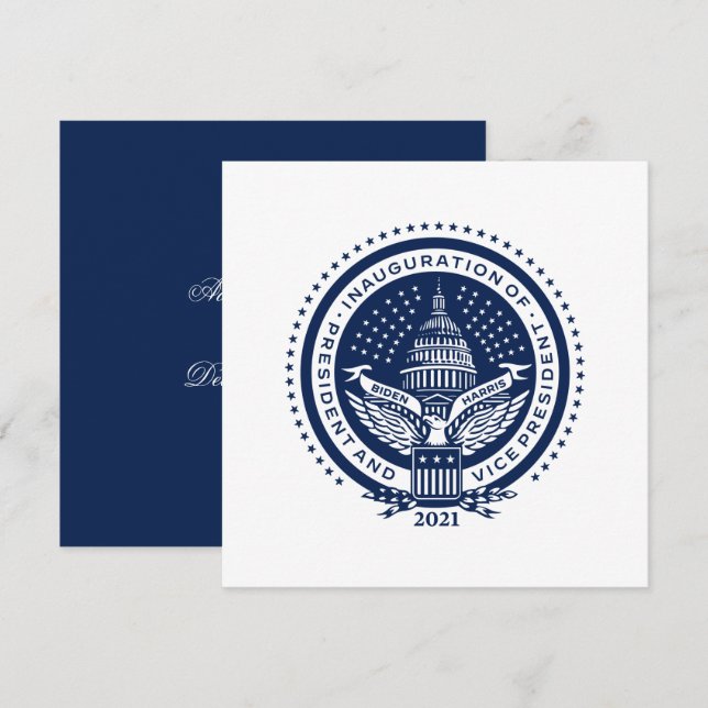 Invitation Inauguration du logo inaugural du président Biden  (Devant / Derrière)
