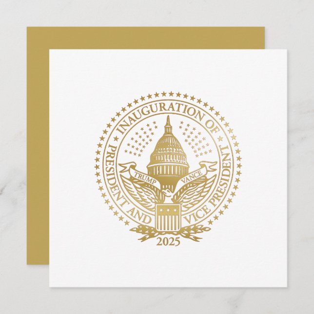 Invitation Inauguration du logo inaugural du président Trump  (Devant / Derrière)