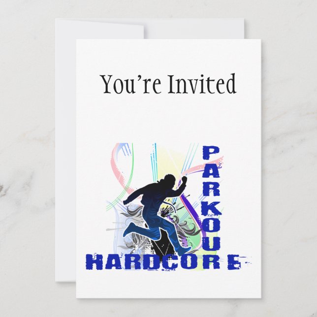 Invitation Inconditionnel courant libre de Parkour (Devant)