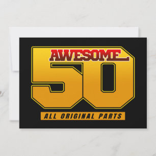 Invitation Incroyable 50 ans Anniversaire de naissance