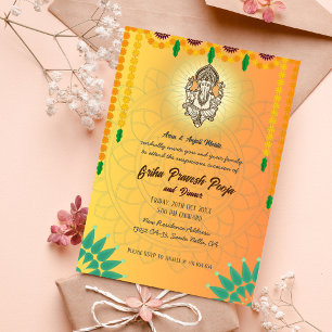 Invitation Inde Hindu Houseréchauffe Griha Pravesh
