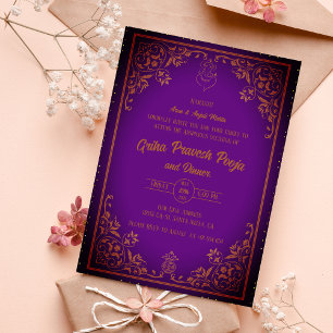 Invitation Inde Hindu Houseréchauffe Griha Pravesh