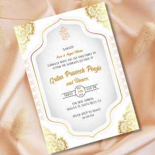 Invitation Inde Hindu Houseréchauffe Griha Pravesh