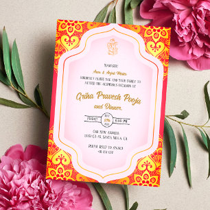 Invitation Inde Hindu Houseréchauffe Griha Pravesh