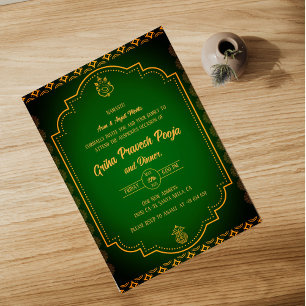 Invitation Inde Hindu Houseréchauffe Griha Pravesh